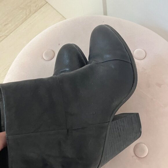 Rag & Bone Black Leather Heeled Ankle Booties Size 35 - Picture 8 of 8